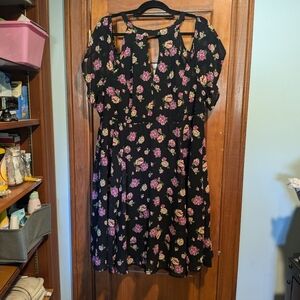 Size 22 cold shoulder floral dress